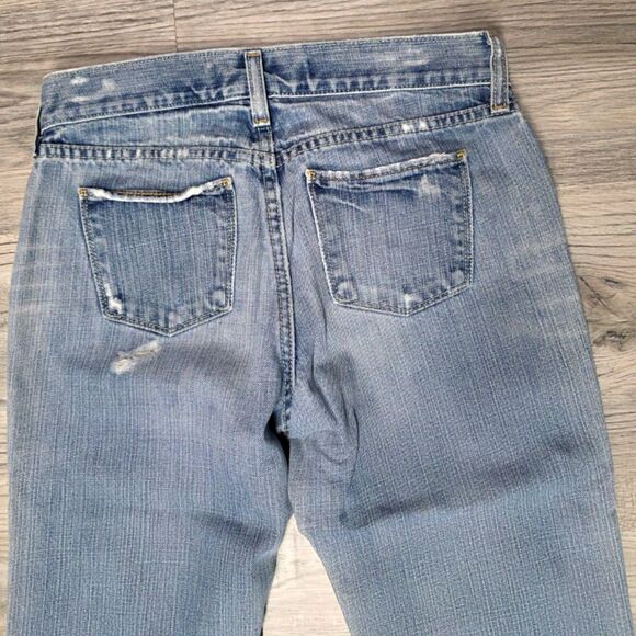 VTG Y2K 2006 Old Navy Ultra Low Rise Distressed Boot Cut Jeans Size 1 - Picture 7 of 7